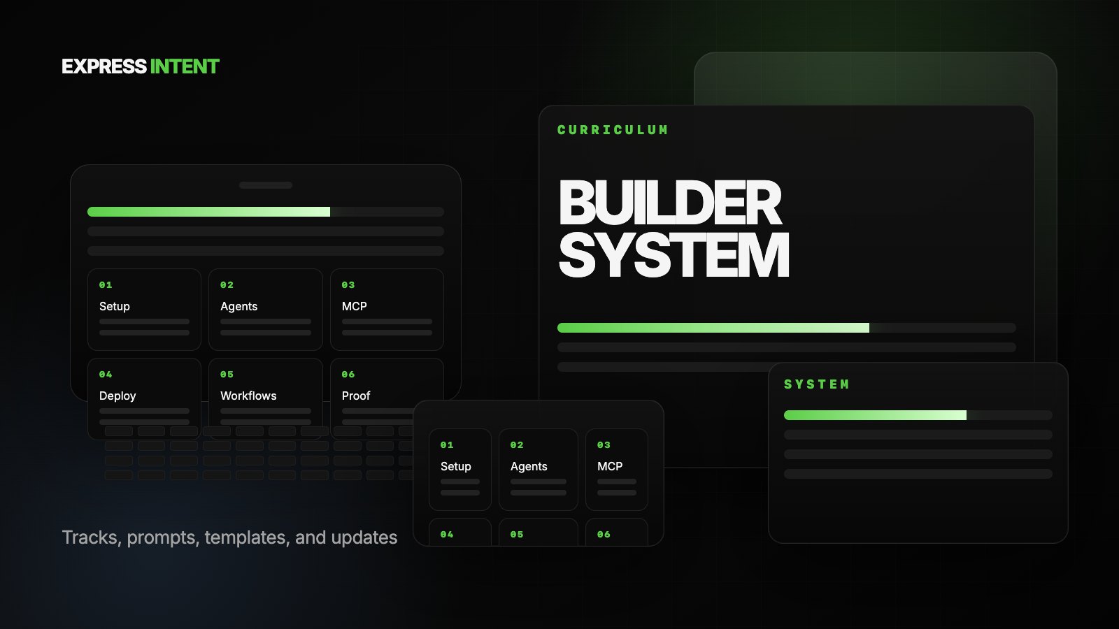 Dark AI curriculum command center for Builder