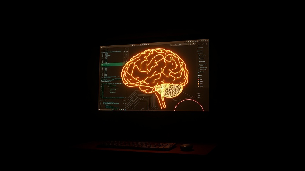 A local AI model glowing inside a personal computer